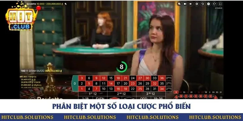 Điểm danh 2 loại cược phổ biến tại Roulette Hit Club